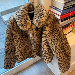 Alice and Olivia extra small cheetah print coat